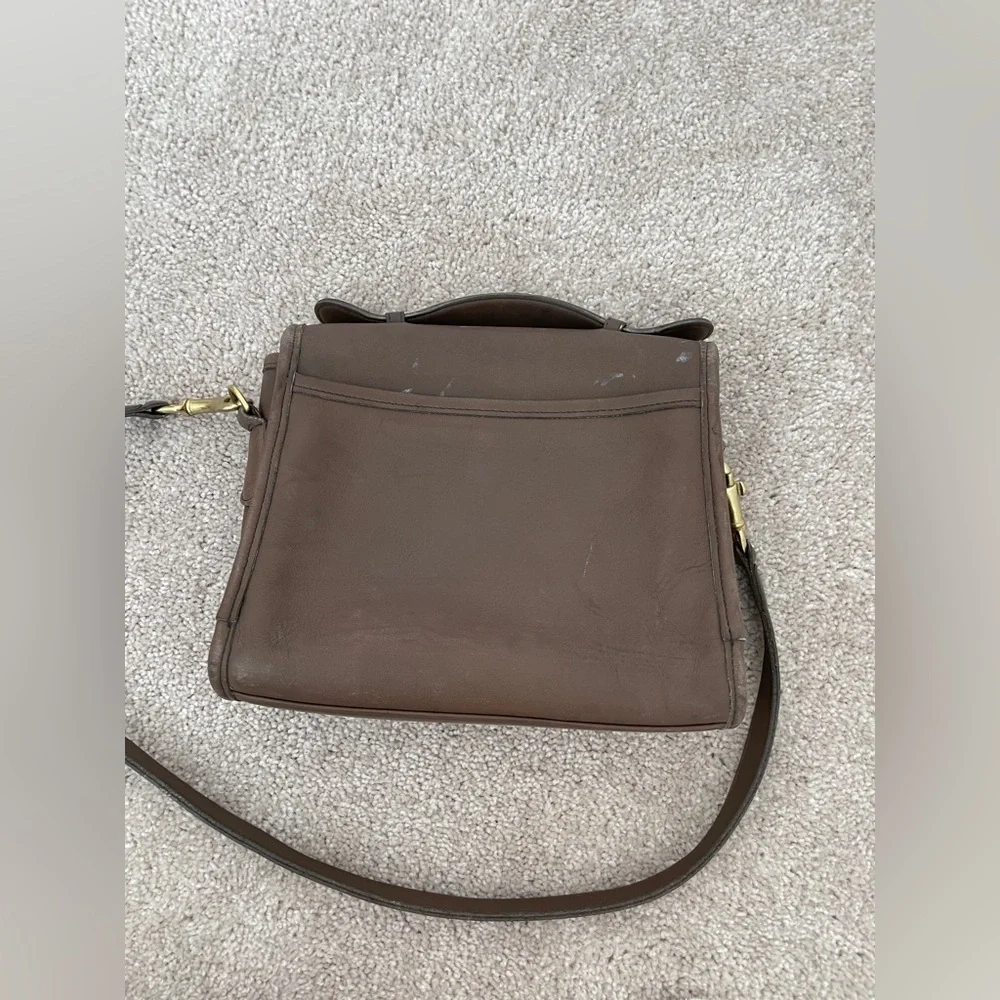 Coach vintage mocha brown leather court bag 9870